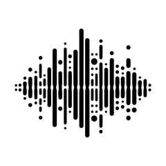 Sound wave icon vector, sound wave stripe lines, Waveform pattern for music player, podcast, voice message sound, technology, music app. Audio wave icon vector