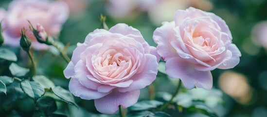 A Pale Purple Varietal Rose Blooms In The Garden