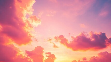 Vibrant orange and pink sky at dusk following sunset