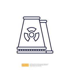 The image depicts two cylindrical containers with a radiation symbol, suggesting they are related to nuclear materials or waste.