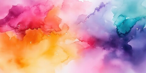 Obraz premium Vibrant Abstract Watercolor Background Creation