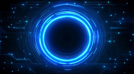 Abstract Glowing Circle Design