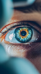 Eye Care Awareness for National Glaucoma Awareness Month with Detailed Iris Pattern and Colors