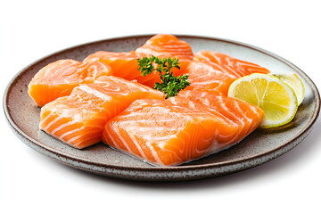 Fish fillets, such as salmon clipart, Generative AI