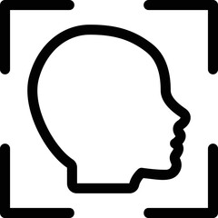 Simple vector icon face id