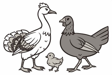 Bird Family Animal Set