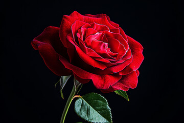 red rose on black background