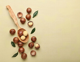 Tasty Macadamia Nuts Arranged Atop a Table