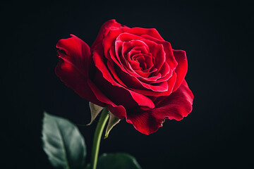 red rose on black background