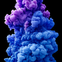 Obraz premium Abstract multi color smoke art illustrations set on black background