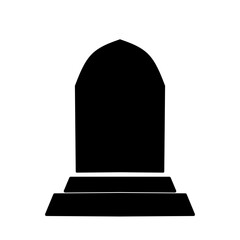 Tombstone. Ancient Halloween graveyard tombstones and grave crosses