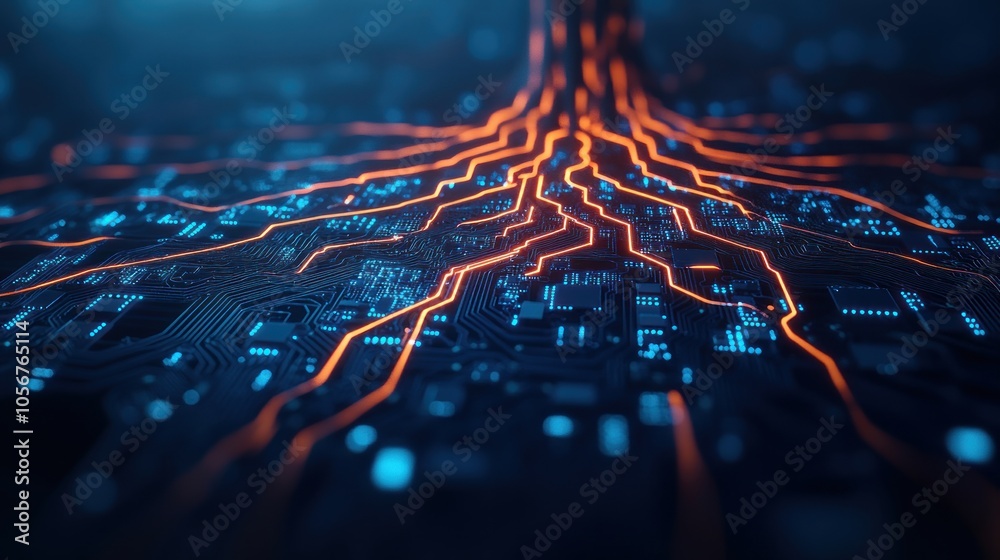 Leinwandbilder Exploring the intricacies of modern computing a deep dive into circuitry and data flow