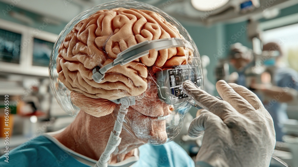 Leinwandbilder Exploring the intersection of neuroscience and technology a futuristic approach to brain-machine interfaces