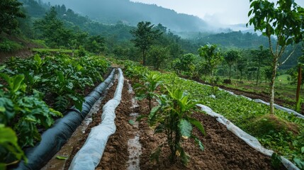 Irrigation system for a coffee farm