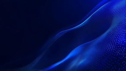 Obraz premium Abstract Blue Wave Technology Background