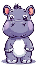 Fototapeta premium Happy hippo character