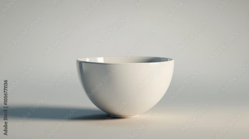 Poster elegant minimalist white bowl on a soft background capturing modern design aesthetics and culinary v