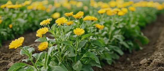 Butter Daisy Flower Plant On Farm For Sell Are Cash Crops