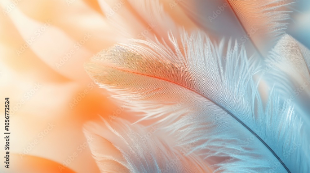 Aufkleber Soft colored feather background with a blurred effect ideal for graphic design projects