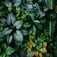 Fototapeta premium Aerial shot of plant decoration