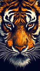 Majestic tiger face