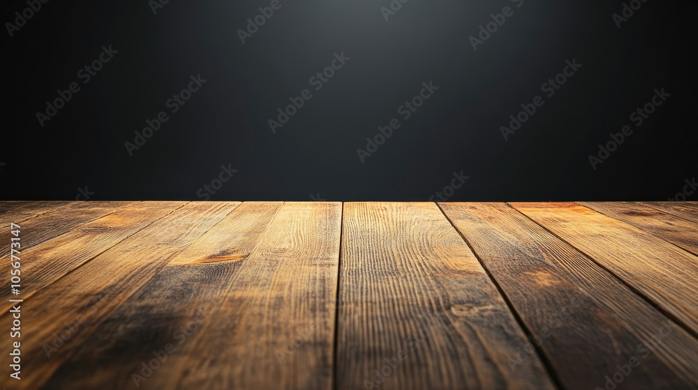 Aufkleber minimalistic wooden table surface suitable for product display against a plain background