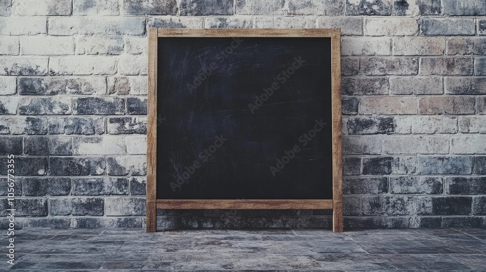 Poster empty blackboard display mockup idea for showcasing a product or presentation