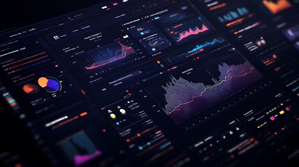 digital interface showcasing the flow of data background