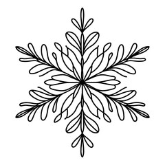 Abstract snowflake. Intricate unique snowflake design, perfect for winter and holiday projects