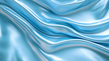 Abstract Blue Draped Fabric Background - 3D Render