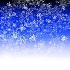 輝く雪の結晶の背景