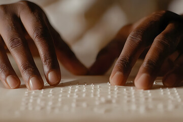 Hands Reading Braille, National Braille Literacy Month, Literacy Development, Inclusive Education