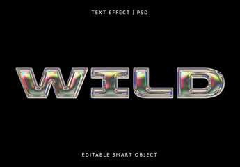 Bold Chrome Text Effect