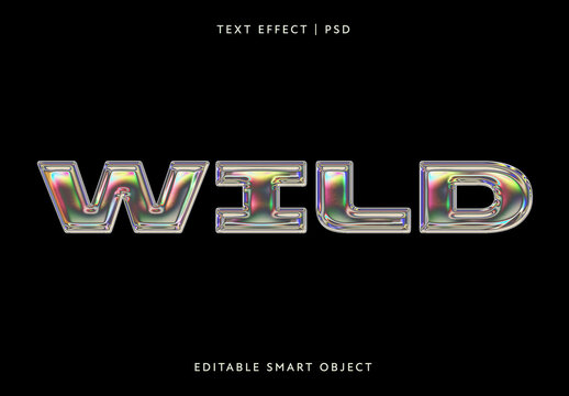 Bold Chrome Text Effect