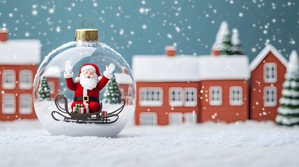 Naklejka premium Santa Claus Christmas Ornament