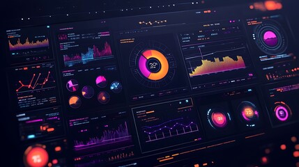 digital interface showcasing the flow of data background