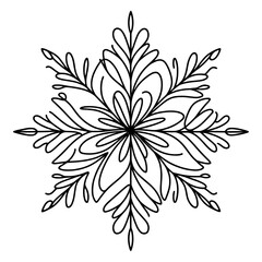 Abstract snowflake. Intricate unique snowflake design, perfect for winter and holiday projects
