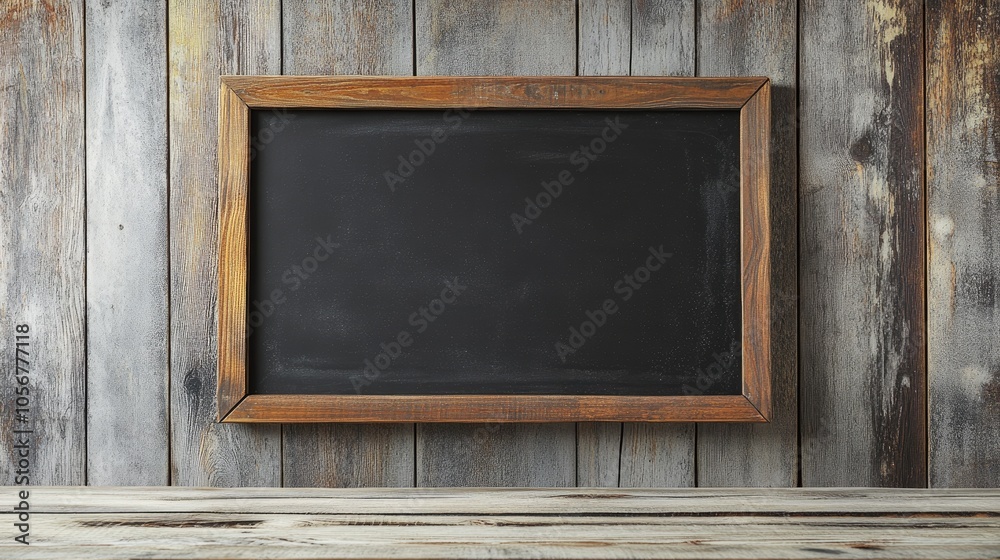 Poster empty blackboard display mockup idea for showcasing a product or presentation