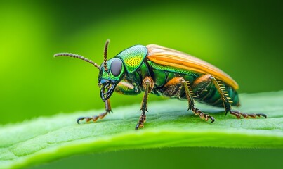 Naklejka premium A group of scientists are studying the characteristics of an invasive insect species that has the potential to be a valuable source of biofuel