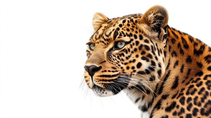 Obraz premium Leopard against a white backdrop