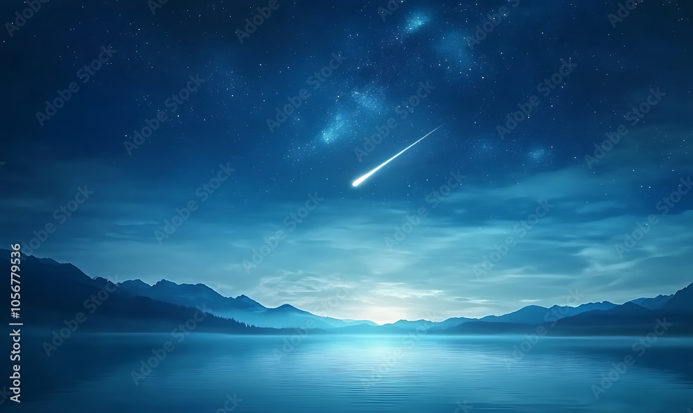 Canvas Prints starry night sky-generative ai
