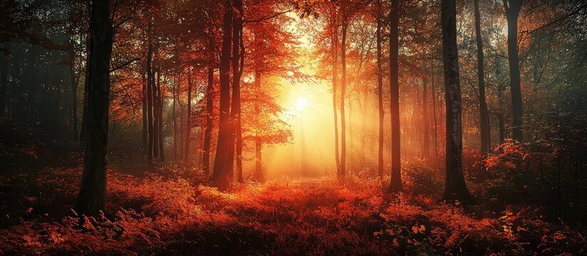 Sunrise At The Beginning Of Fall