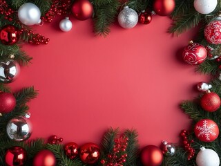 christmas background with balls
