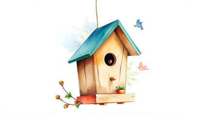 wooden bird house