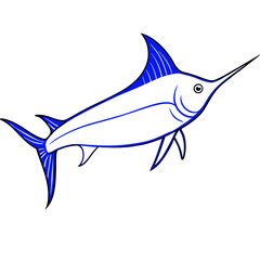 marlin fish isolated on white