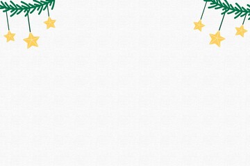 Obraz premium Christmas leaves and star background