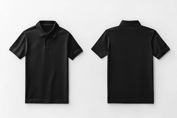 Naklejka premium Black polo shirt on white background