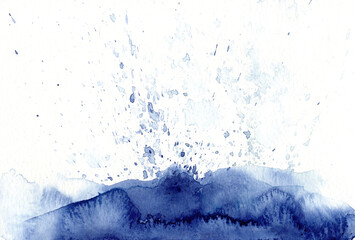 Aquarell Wasser, Ozean, Meer, Farbspritzer