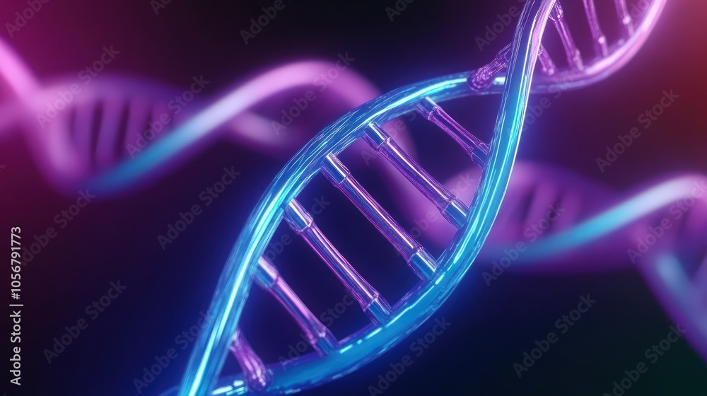 Poster Exploring the mysteries of dna the blueprint of life in vibrant colors and intricate patterns