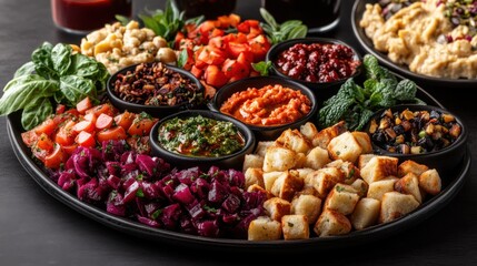 Rainbow Vegetable Platter with Hummus A Colorful, Vitamin-Rich, and Healthy Snacking Option for Any Occasion This vibrant platter is perfect for parties, potlucks, or simply a healthy and delicious